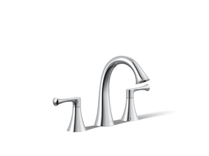 KOHLER K-35953-4K Buckley Widespread bathroom sink faucet, 1.0 gpm, polished chrome