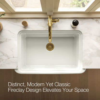 KOHLER K-36250 Audrine 35-1/2" undermount single-bowl farmhouse kitchen sink