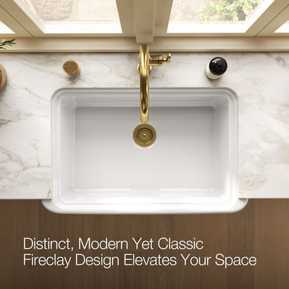 KOHLER K-36250 Audrine 35-1/2" undermount single-bowl farmhouse kitchen sink