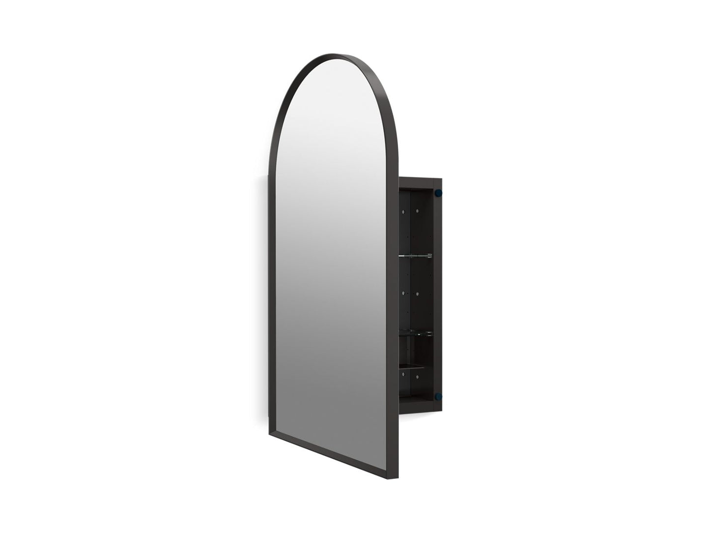 KOHLER Verdera 20" x 34" arched framed medicine cabinet, left-hinged