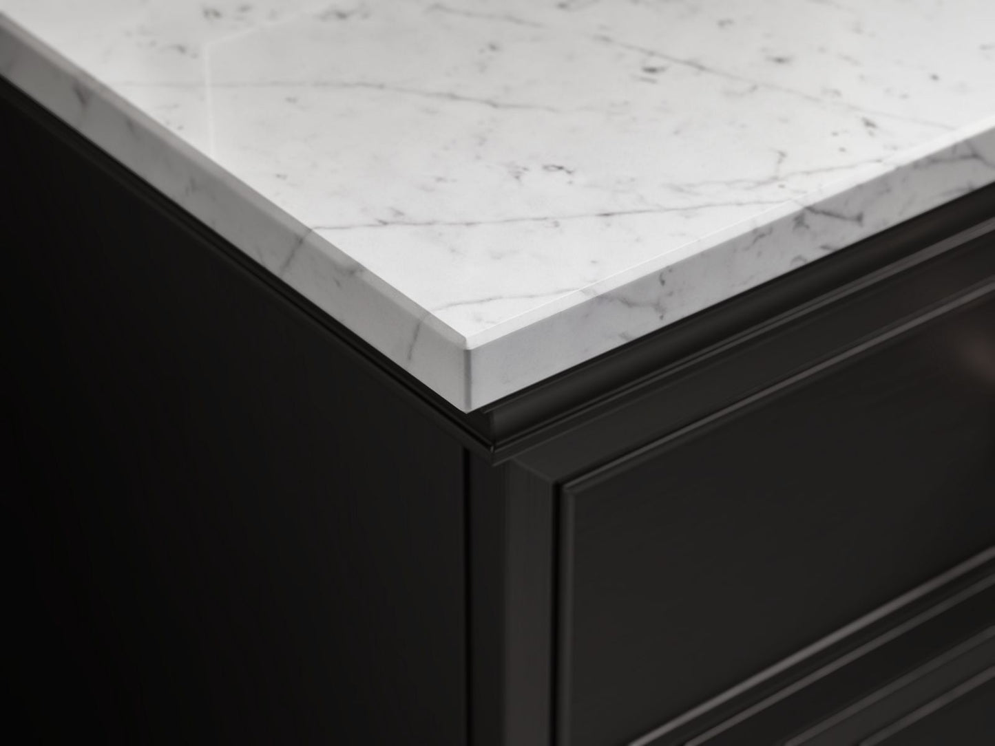 KOHLER Silestone 73" quartz vanity top with two rectangular cutouts