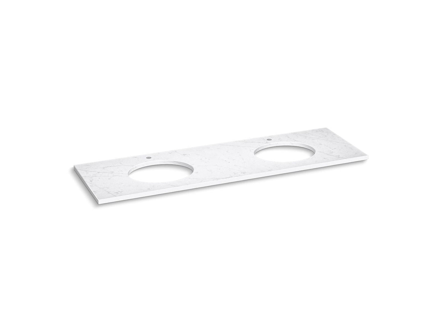 KOHLER Silestone 73" quartz vanity top with two oval cutouts