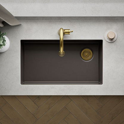 KOHLER K-36747 Billings 32-1/2" Undermount Single-bowl Kitchen Sink, Matte Brown - Detail image of a product feature