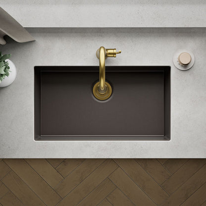 KOHLER K-36748 Billings 32-1/2" Undermount Single-bowl Kitchen Sink, Matte Brown - Detail image of a product feature