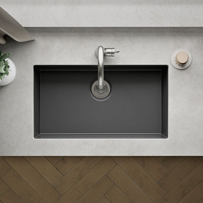 KOHLER K-36748 Billings 32-1/2" Undermount Single-bowl Kitchen Sink, Matte Graphite - Detail image of a product feature