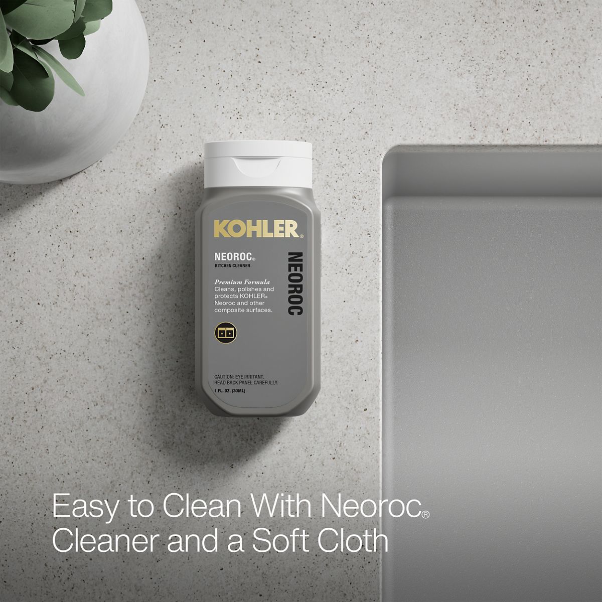KOHLER K-36748 Billings 32-1/2" Undermount Single-bowl Kitchen Sink, Matte Grey - Detail image of a product feature