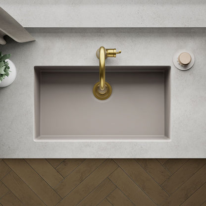 KOHLER K-36748 Billings 32-1/2" Undermount Single-bowl Kitchen Sink, Matte Taupe - Detail image of a product feature