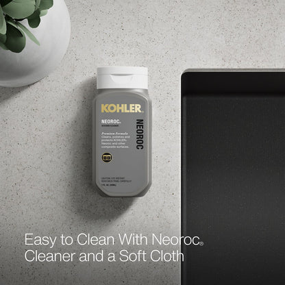KOHLER K-36749 Billings 32-1/2" Undermount Double-bowl Kitchen Sink, Matte Black - Detail image of a product feature