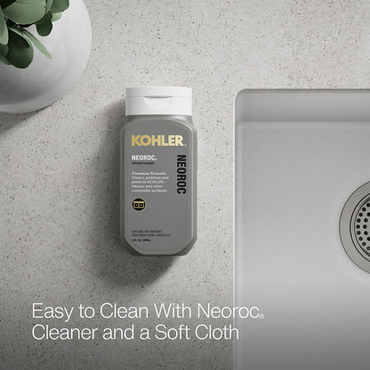 KOHLER K-36750 Billings 32-1/2" Undermount Double-bowl Kitchen Sink, Matte White - Detail image of a product feature
