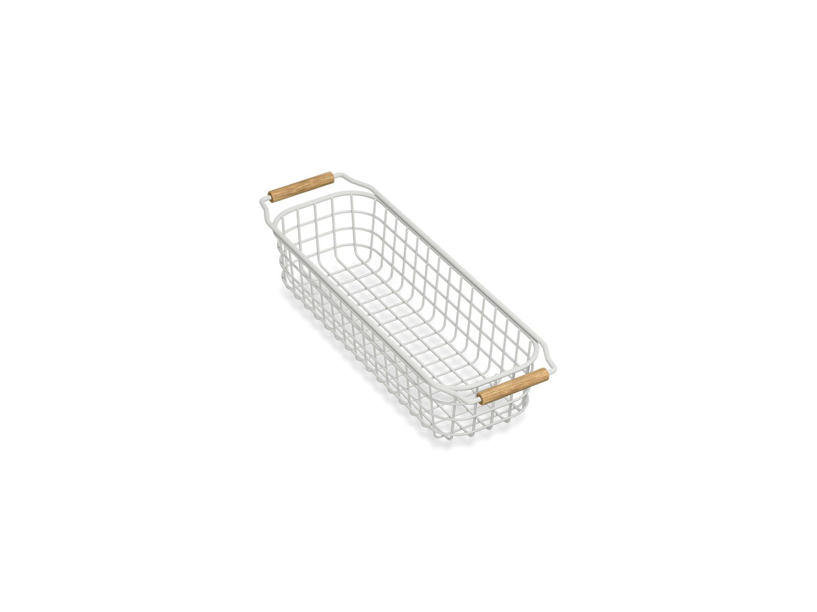 KOHLER K-36794 Wire Sink Basket for Audrine Farmhouse Kitchen Sink, Cloude White - 3/4 view of product