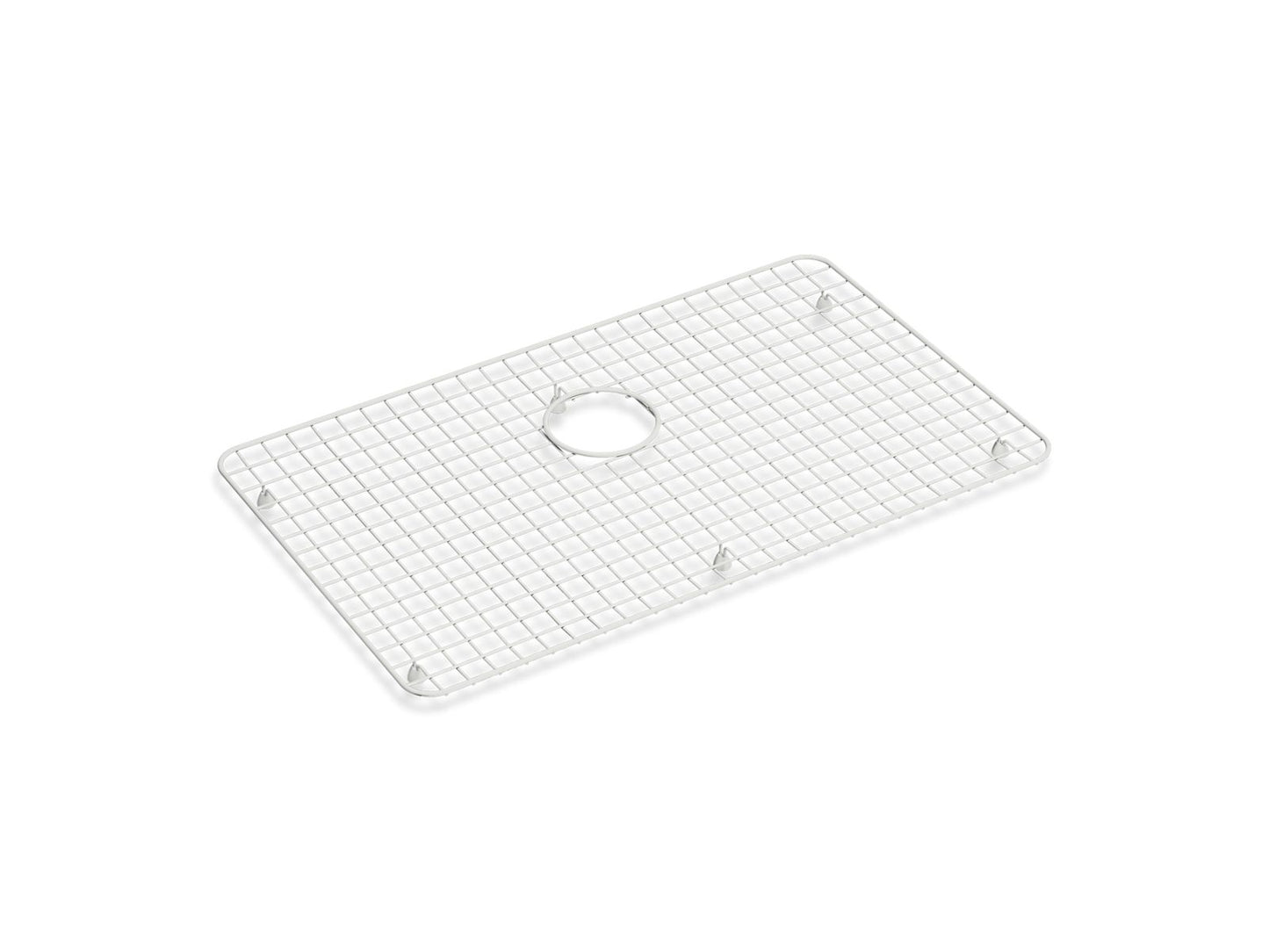 KOHLER K-37647 Sink Rack for Audrine Farmhouse Kitchen Sink, Cloude White - 3/4 view of product