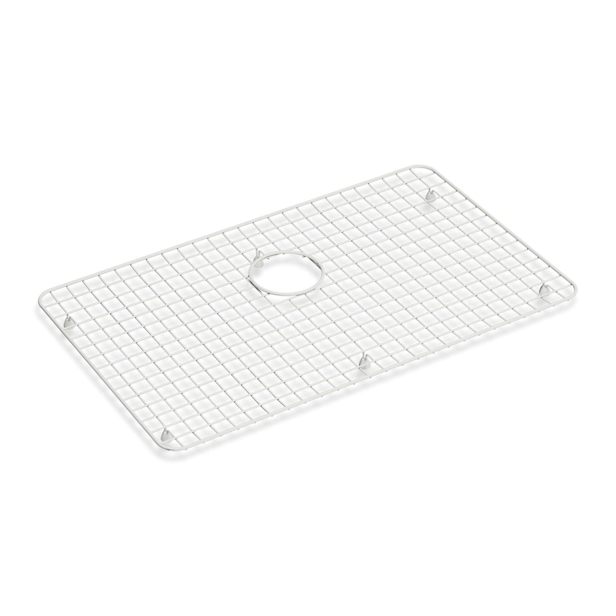 KOHLER K-37647 Sink Rack for Audrine Farmhouse Kitchen Sink, Cloude White - 3/4 view of product