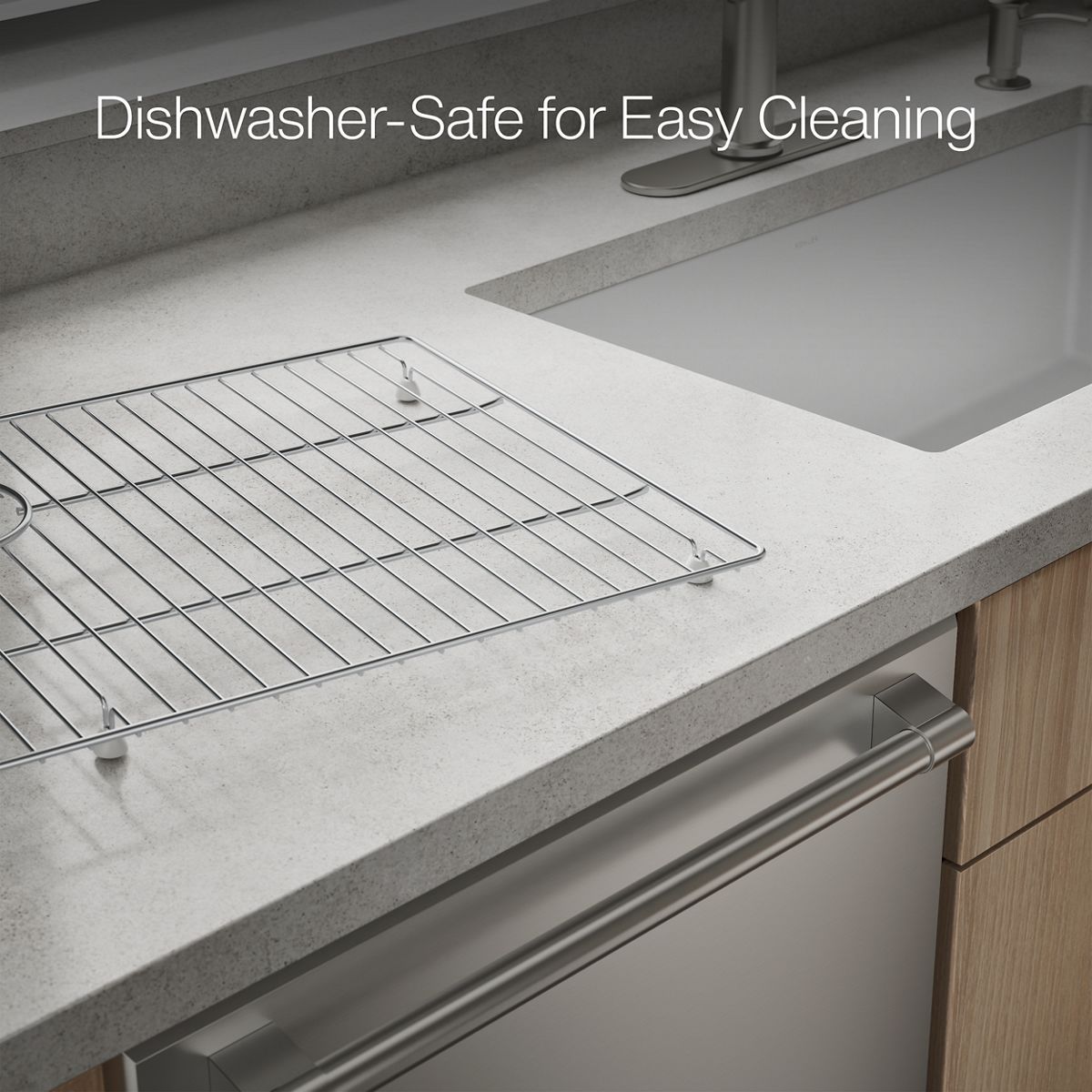 KOHLER K-37716 Billings Sink Rack, Stainless Steel - close-up view of product detail