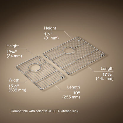 3/4 view of product with dimensions