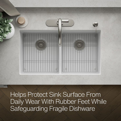 KOHLER K-37718 Billings Sink Rack, Stainless Steel - View of products in room from above