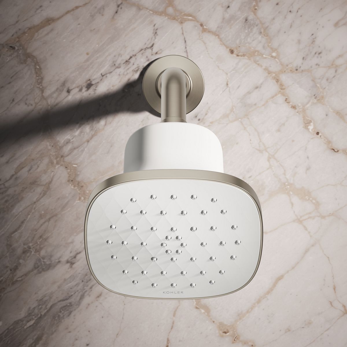 KOHLER Cinq™ Square single-function filtered showerhead, 1.75 gpm