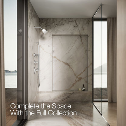 KOHLER Cinq™ Square single-function filtered showerhead, 2.5 gpm