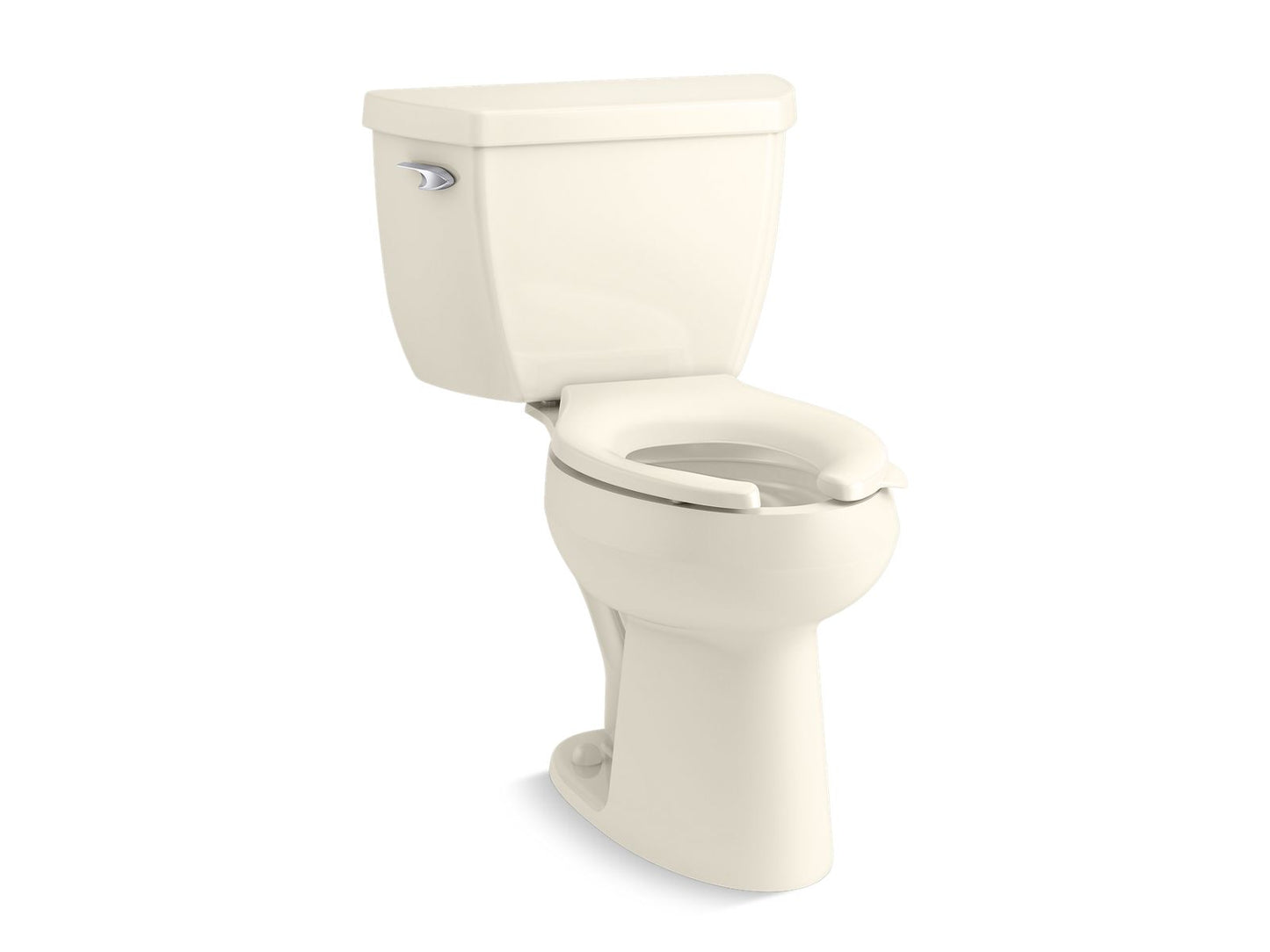 KOHLER K-37740 Highline Two-piece Elongated Toilet, 1.28 GPF, Biscuit - 3/4 view of product