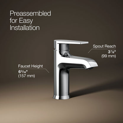 KOHLER Hint Single-handle bathroom sink faucet, 1.2 gpm
