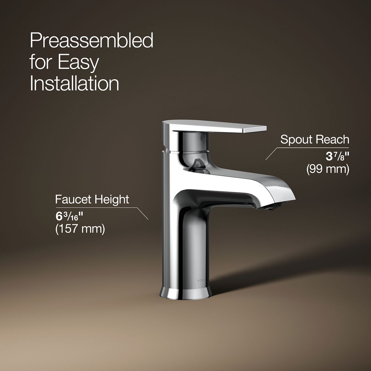 KOHLER Hint Single-handle bathroom sink faucet, 1.2 gpm