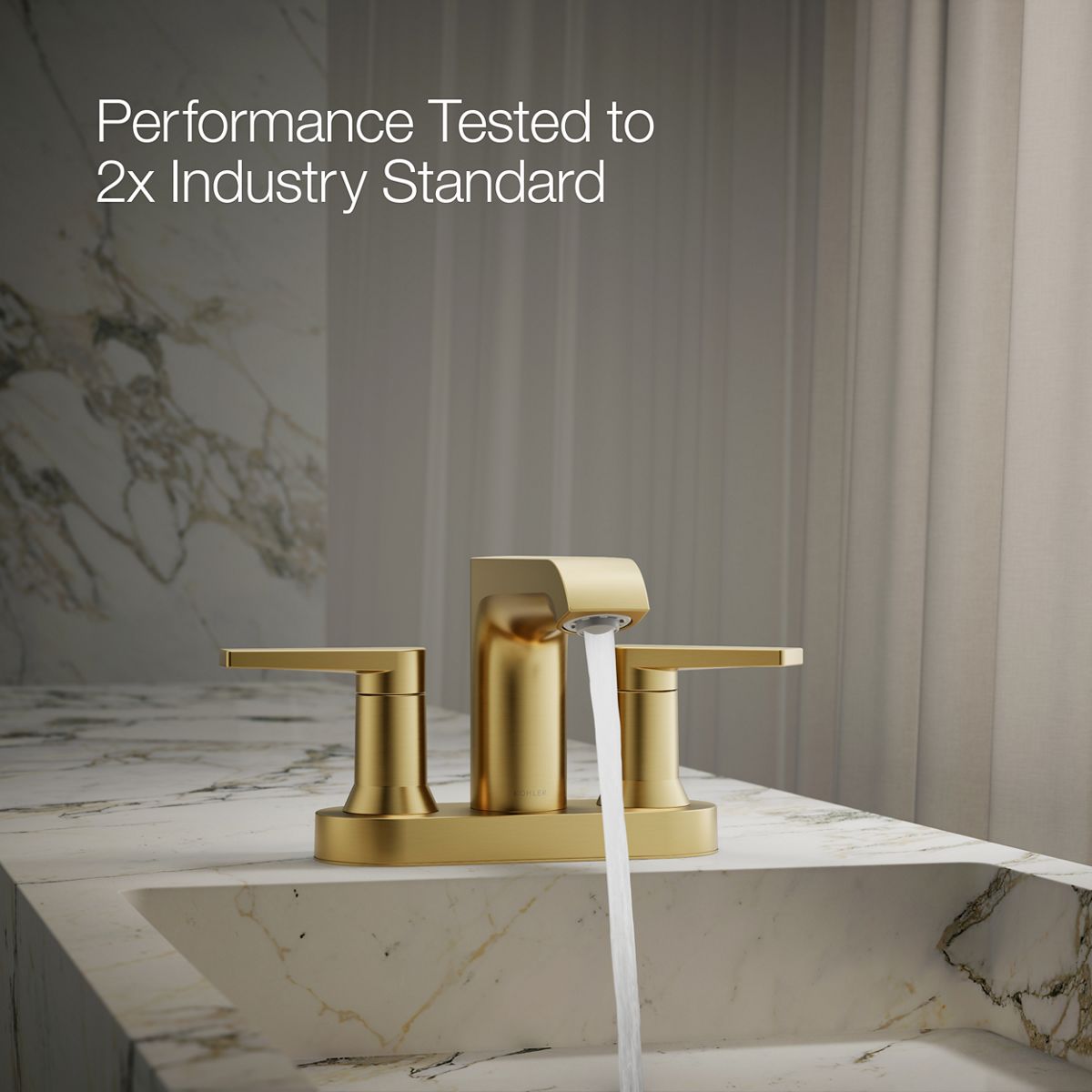 KOHLER Hint Centerset bathroom sink faucet, 1.2 gpm