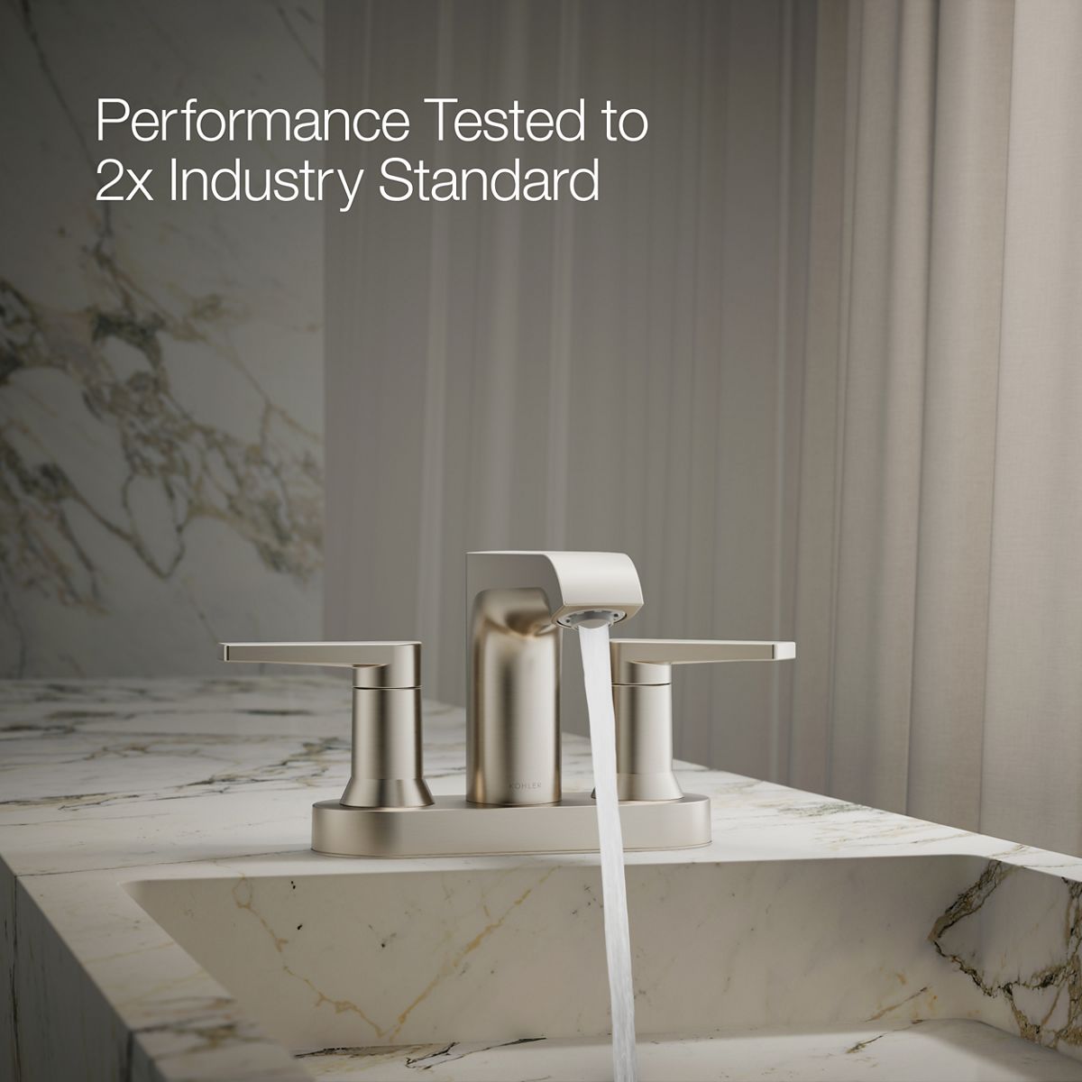 KOHLER Hint Centerset bathroom sink faucet, 1.2 gpm