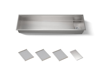 KOHLER K-37905 Synthos 69-3/4" undermount single-bowl kitchen sink