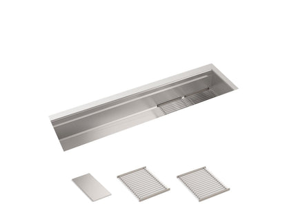 KOHLER K-37905 Synthos 69-3/4" undermount single-bowl kitchen sink