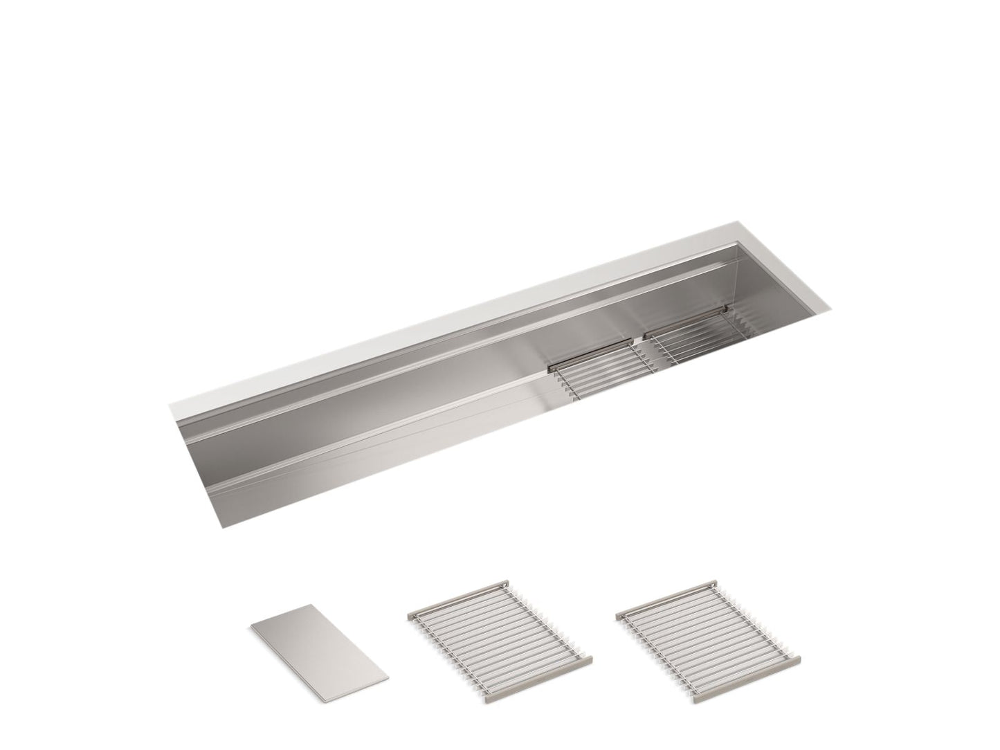 KOHLER K-37905 Synthos 69-3/4" undermount single-bowl kitchen sink