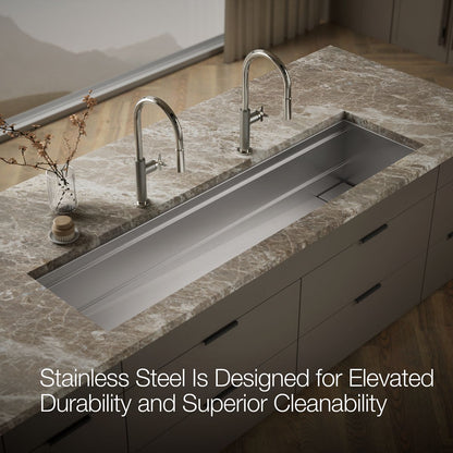 KOHLER K-37905 Synthos 69-3/4" undermount single-bowl kitchen sink