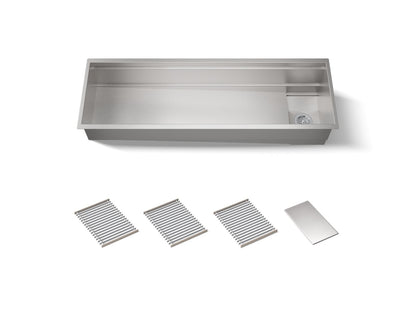 KOHLER K-37906 Synthos 57-3/4" undermount single-bowl kitchen sink