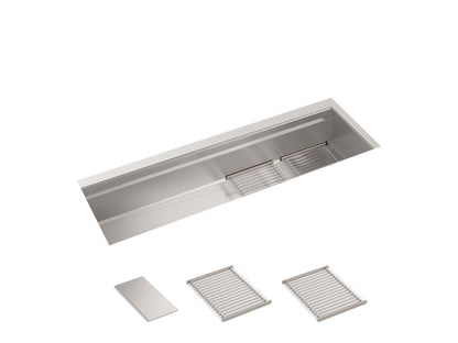 KOHLER K-37906 Synthos 57-3/4" undermount single-bowl kitchen sink