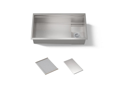 KOHLER K-37908 Synthos 33-3/4" undermount single-bowl kitchen sink