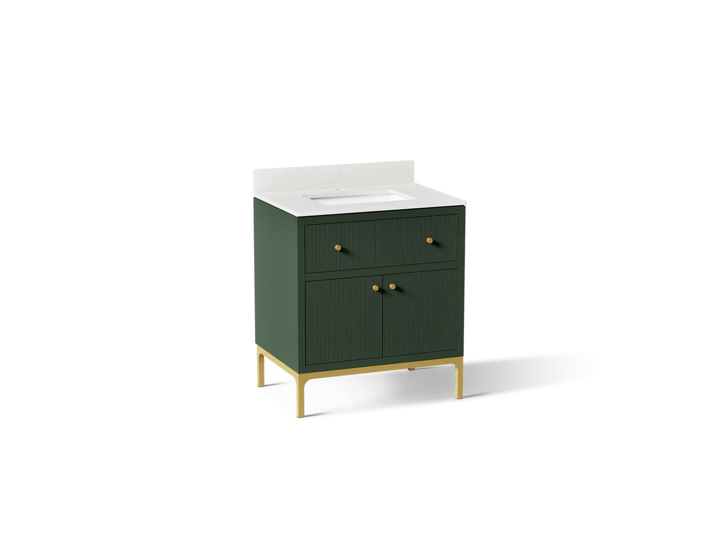 KOHLER Calpa™ 30" bathroom vanity cabinet with sink and quartz top