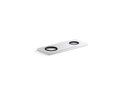 KOHLER K-38167 4" two-hole escutcheon plate for Insight and Kinesis lavatory faucets and soap dispensers