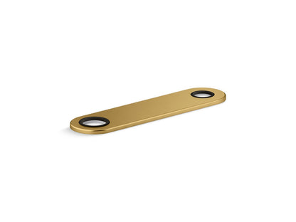 KOHLER K-38168 8" two-hole escutcheon plate for Insight and Kinesis lavatory faucets and soap dispensers