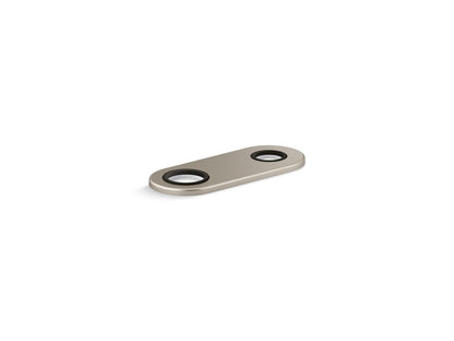 KOHLER K-38169 4" two-hole escutcheon plate for Insight and Kinesis lavatory faucets and soap dispensers