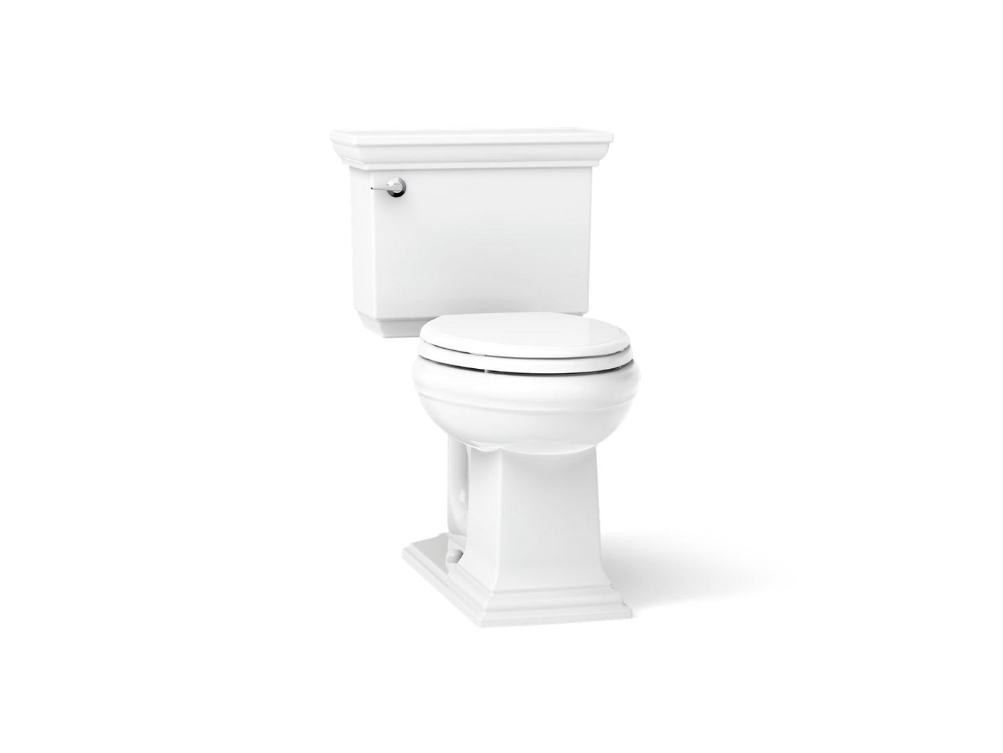 KOHLER K-3817-RA Memoirs Stately ComForteeight Two-piece elongated 1.28 gpf chair height toilet with right-hand trip lever