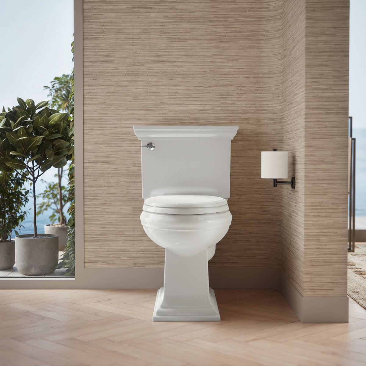 KOHLER K-3817 Memoirs Stately ComForteeight Two-piece elongated 1.28 gpf chair height toilet