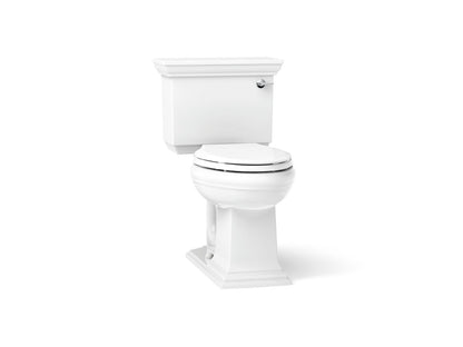 KOHLER K-3817-RA Memoirs Stately ComForteeight Two-piece elongated 1.28 gpf chair height toilet with right-hand trip lever - White