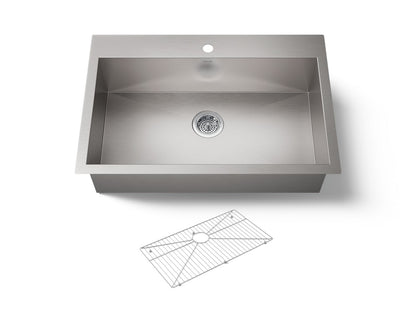 KOHLER K-3821-1 Vault 33" top-/undermount single-bowl kitchen sink