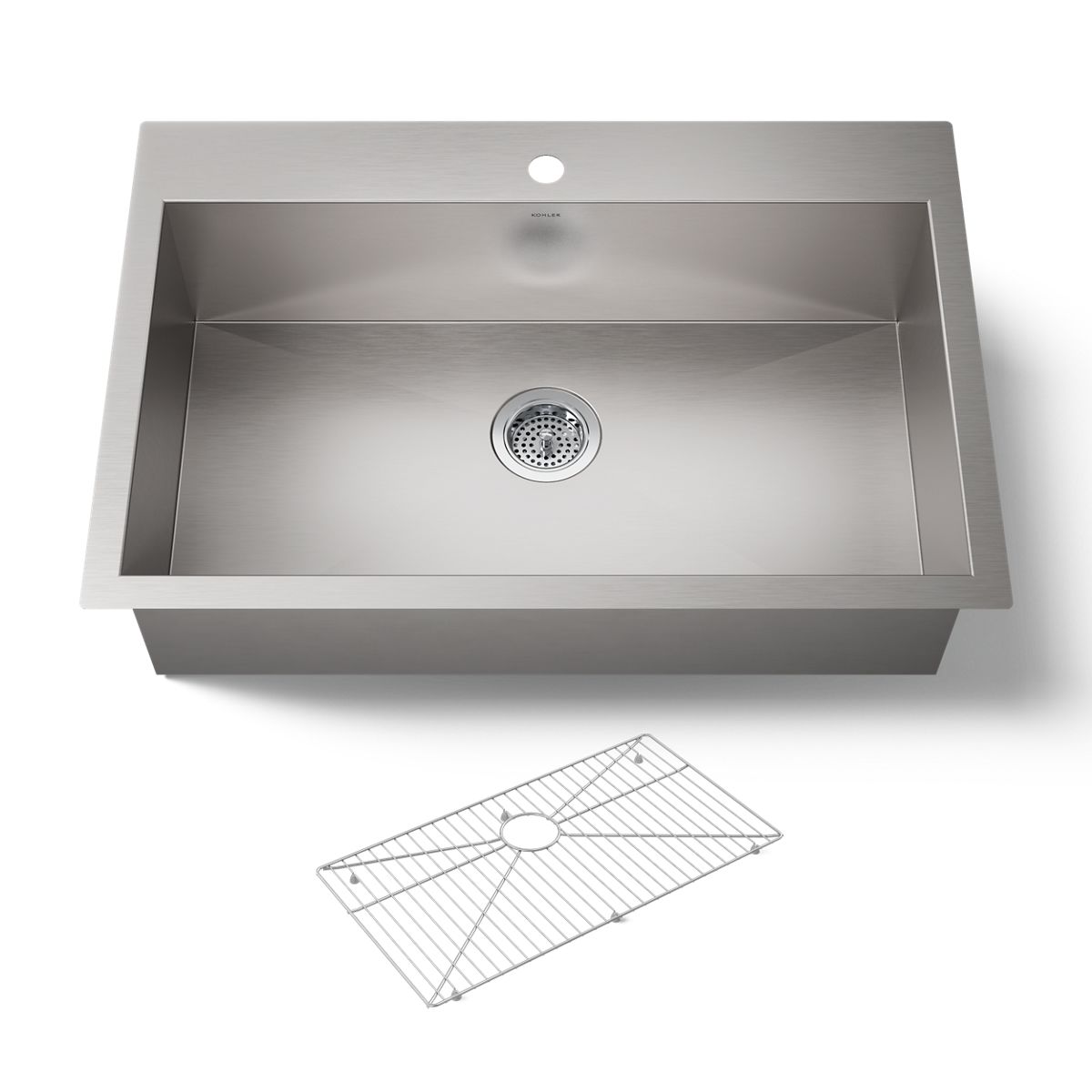 KOHLER K-3821-1 Vault 33" top-/undermount single-bowl kitchen sink