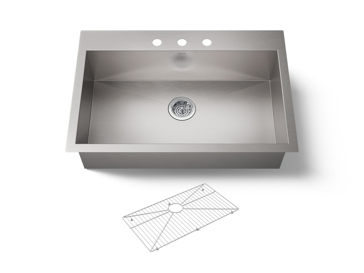 KOHLER K-3821-3 Vault 33" top-/undermount single-bowl kitchen sink