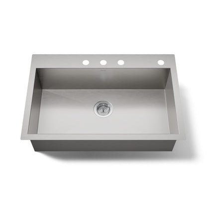 KOHLER K-3821-4 Vault 33" top-/undermount single-bowl kitchen sink