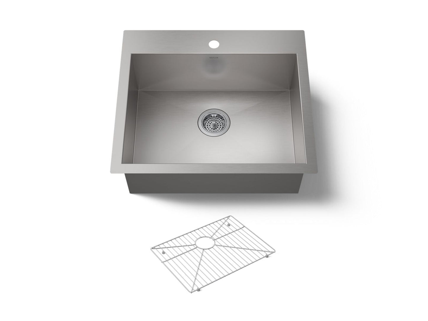 KOHLER K-3822-1 Vault 25" top-/undermount single-bowl kitchen sink