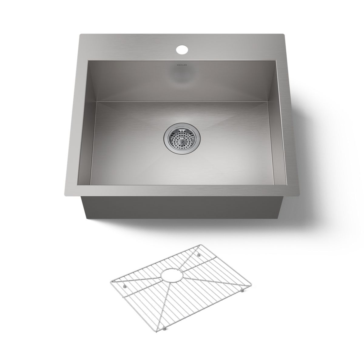 KOHLER K-3822-1 Vault 25" top-/undermount single-bowl kitchen sink