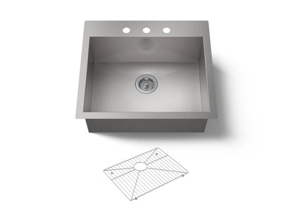 KOHLER K-3822-3 Vault 25" top-/undermount single-bowl kitchen sink