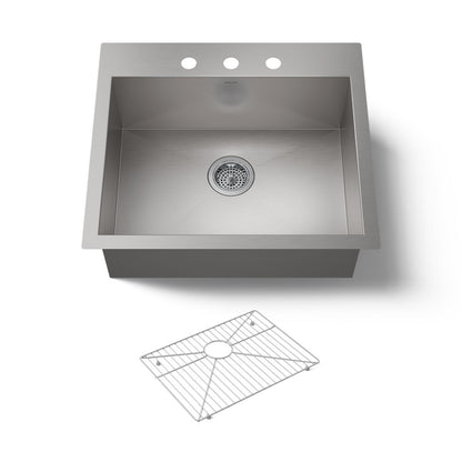KOHLER K-3822-3 Vault 25" top-/undermount single-bowl kitchen sink