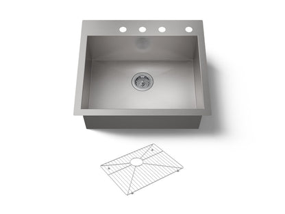 KOHLER K-3822-4 Vault 25" top-/undermount single-bowl kitchen sink
