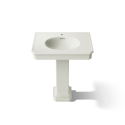 KOHLER K-38228-1 Claude 30" Rectangular Pedestal Bathroom Sink, Dune - Detail image of a product feature